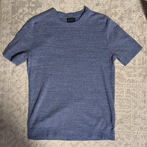 Club Monaco Heathered Blue Short Sleeve Tee
